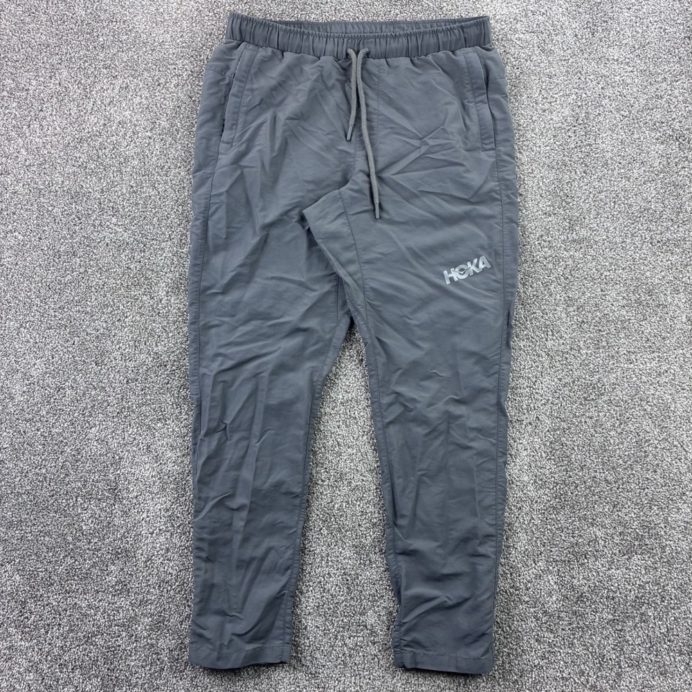 Hoka One One Running Jogger Pants Mens Large Gray Performance Stretch